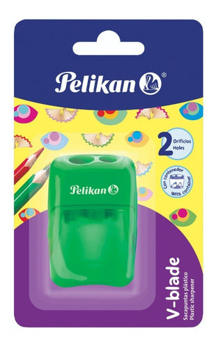 Sacapuntas Plástico Depósito 2 Orificio Pelikan 1 Pieza