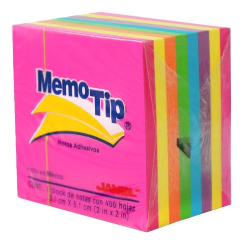 Notas Adhesivas Color Neon Memo Tip 400h 5.1x5.1cm Block