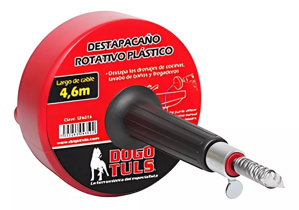 Destapacaño Rotativo 4.6m Dogotuls Entrada Taladro Rojo