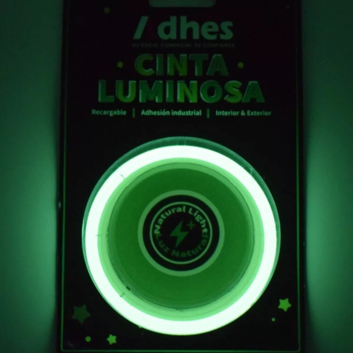 Cinta Adhesiva Luminiscente Adhes 24mm X 8m Luminosa