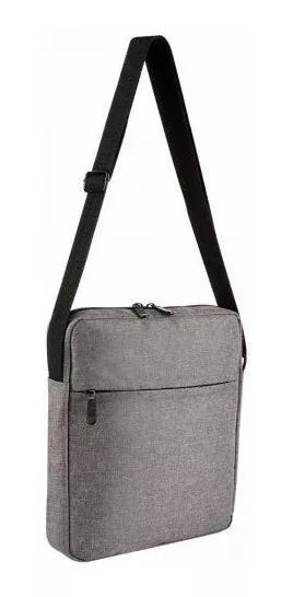 Mochila Mariconera Viaje Porta Tablet iPad Hombro Gris