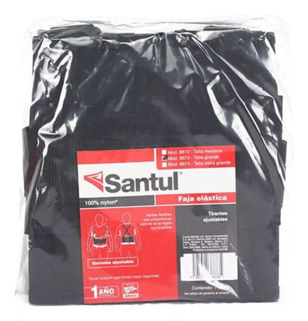 Faja Elastica Ajustable Soporte Lumbar Santul Carga Elegir Talla