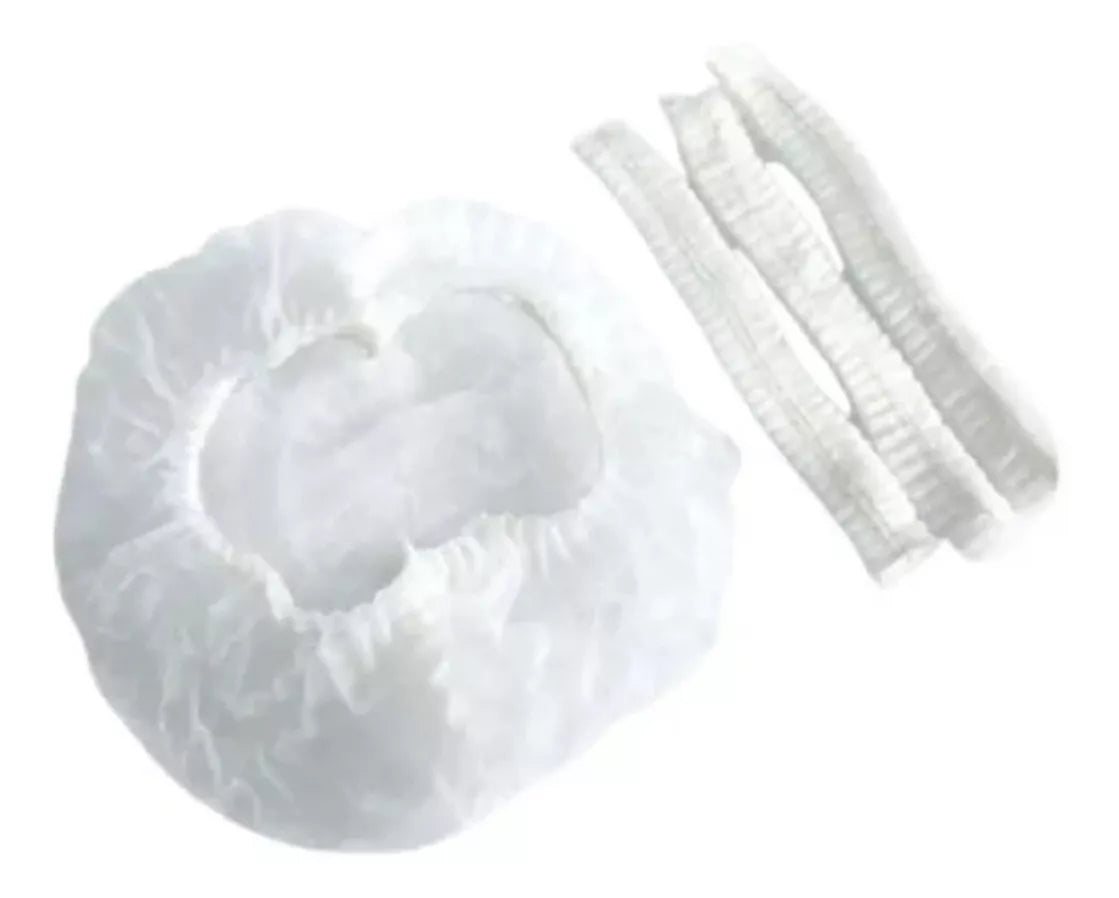 100 Cofia Gorro Plisado Libre Latex Elastico Doble Alyger