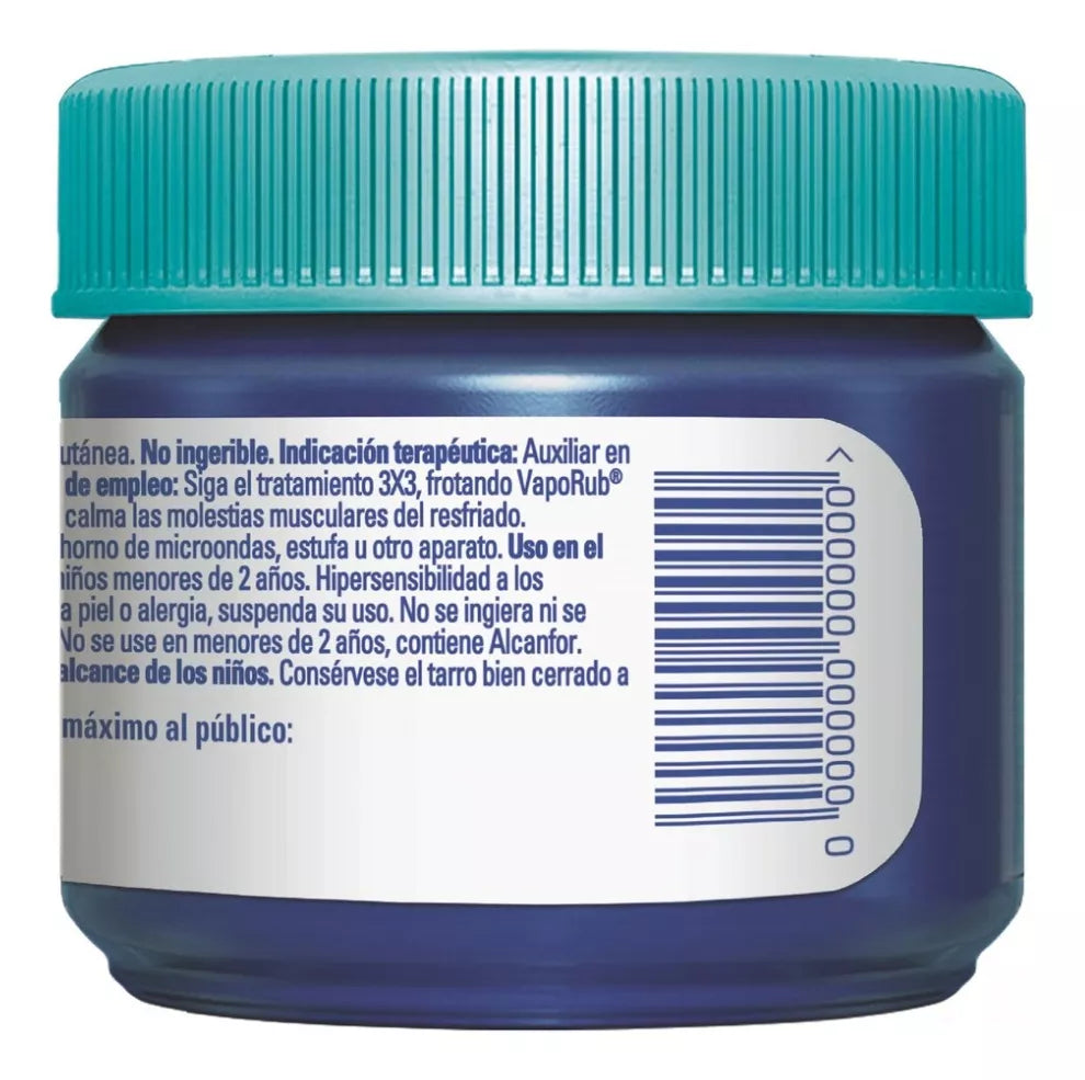 Vick Vaporub Ungüento Topico Alcanfor Mentol Y Eucalipto 50g