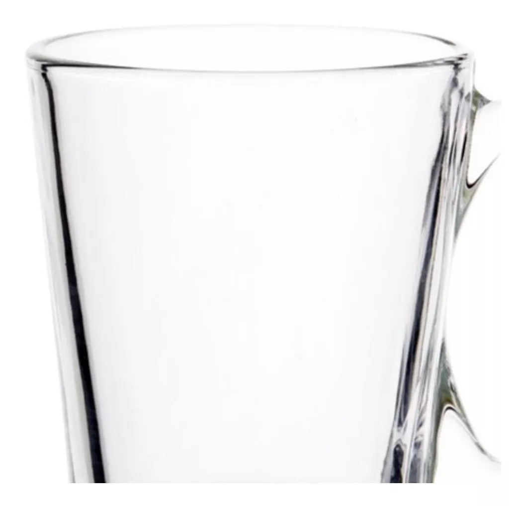 Set 6 Tazas Café Té Conica Lisa Vidrio Mayoreo 240ml