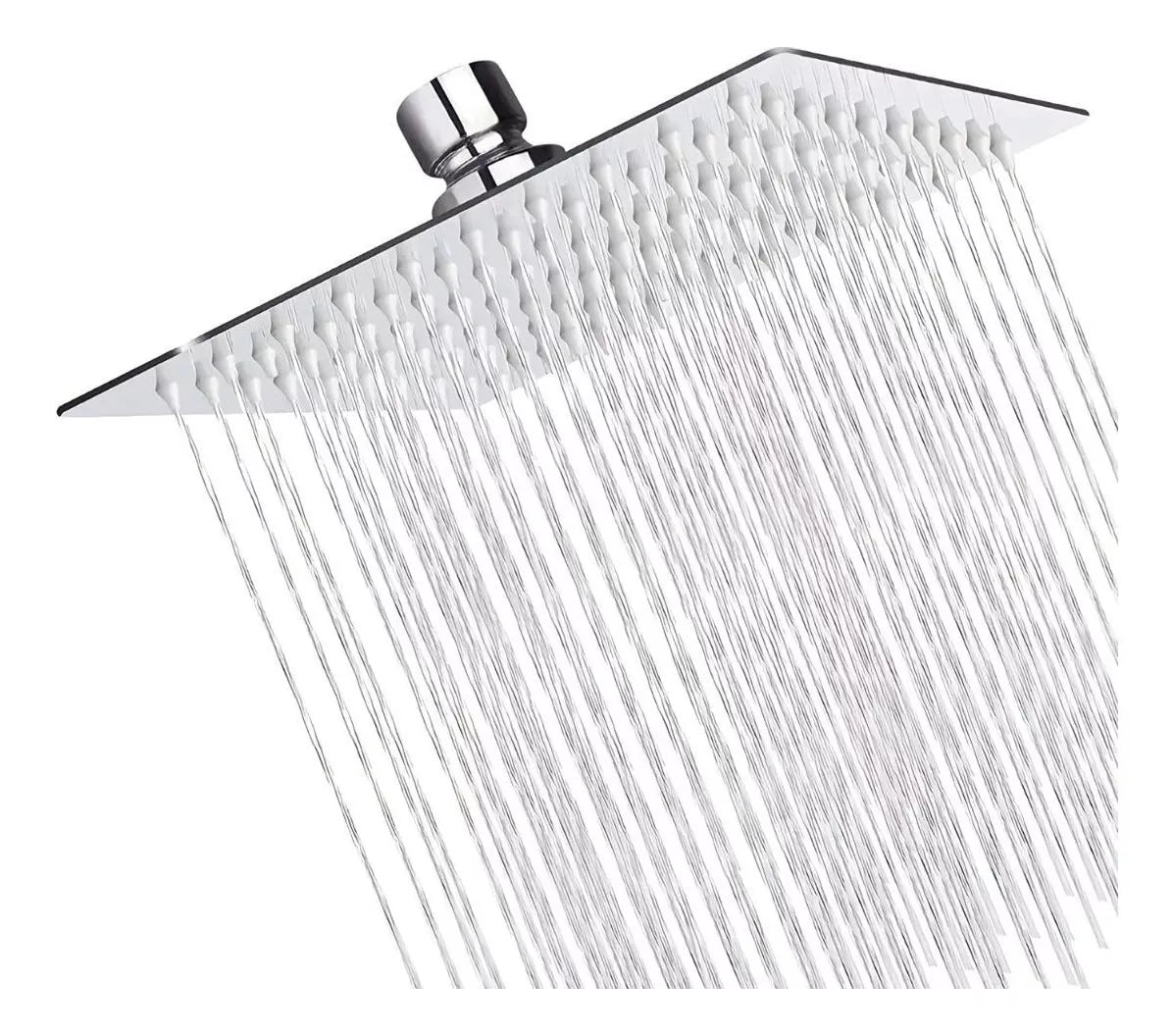 Regadera Cuadrada Estilo Lluvia Cromada Acero Inoxidable