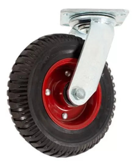 Rodaja De Hule Solido Giratoria Con Placa 8 Dogotuls 2 Pz