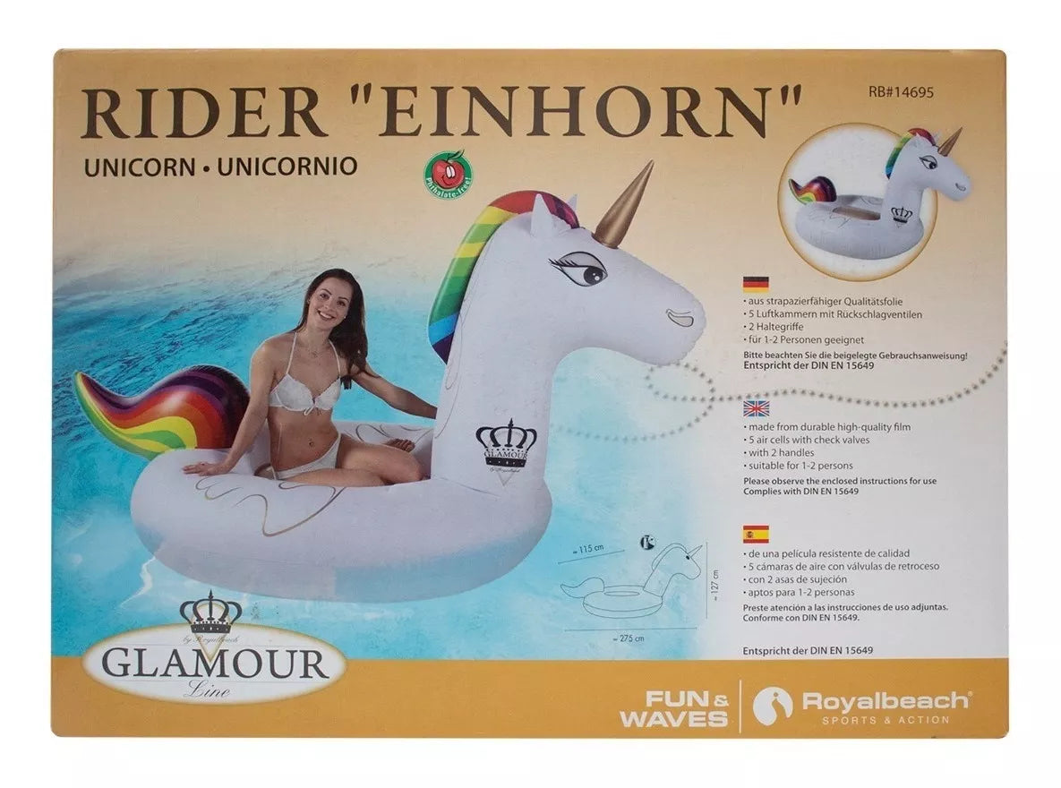 Inflable Unicornio Jumbo Montable Alberca Float Pool