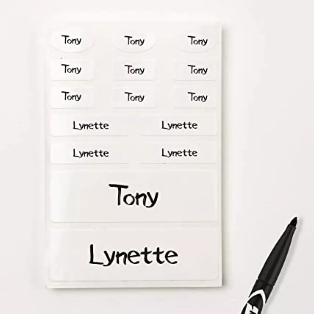 45 Etiqueta Blancas Avery Ropa Tela Formas Lavables