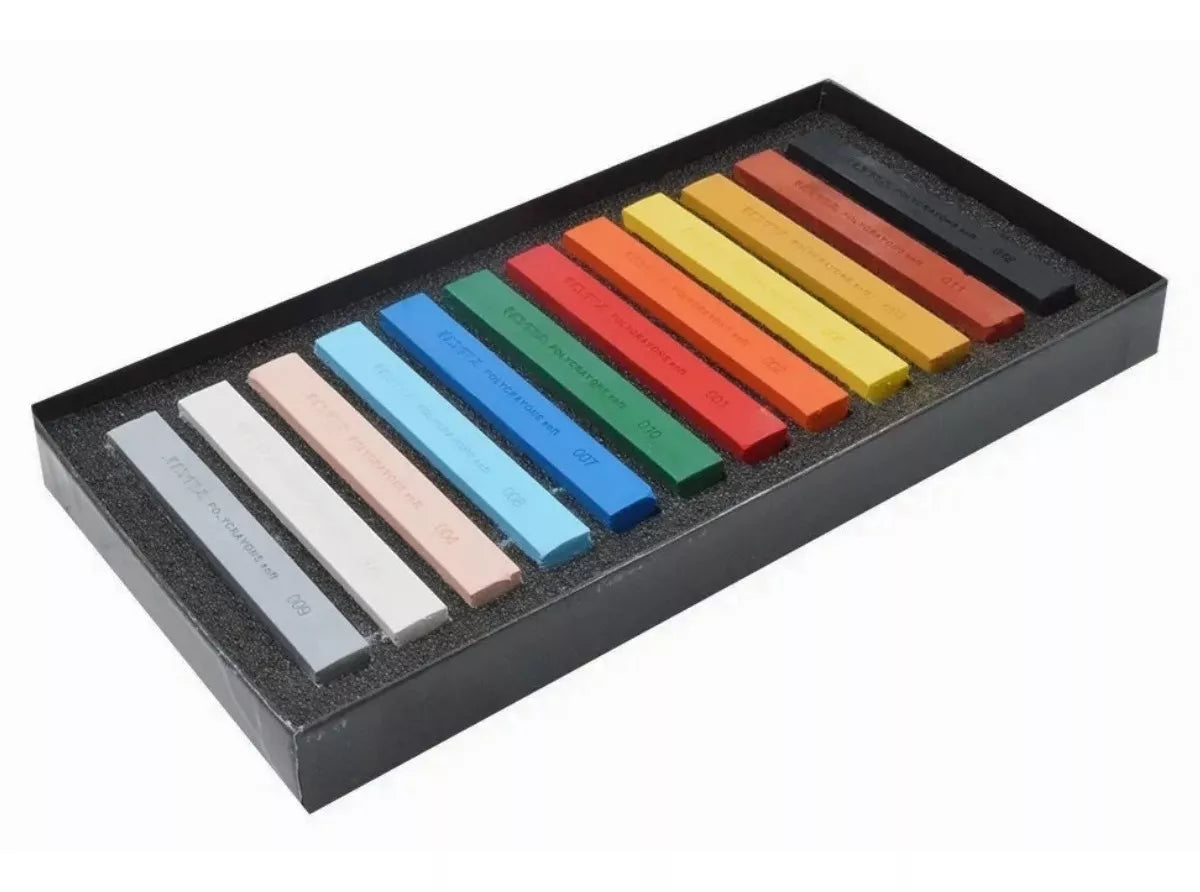 Set 12 Tizas Pastel Suaves Lyra Polycrayons Colores Intensos