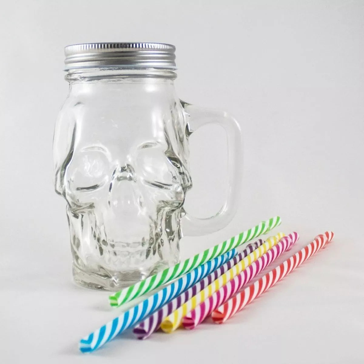 3pz Tarros Calavera Vaso Frasco Vidrio Mason Jars Cerveza
