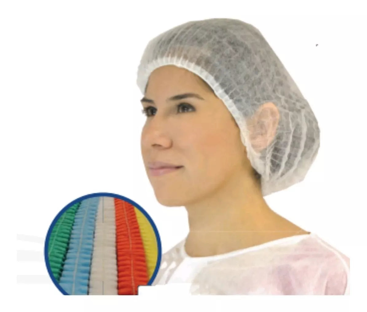 100 Cofia Red Gorro Plisado Alyger Desechable Polipropileno