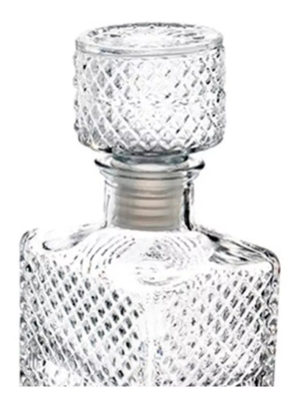 Juego 6 Licoreras Vidrio Cristal Macedonia Resistente 1 L