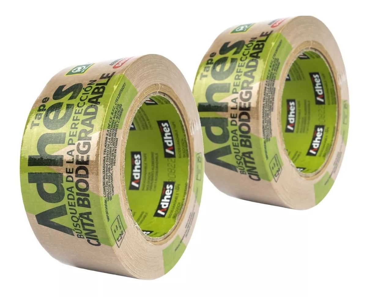 Cinta Adhesiva Papel Kraft Biodegradable Adhes Ecologica 50m