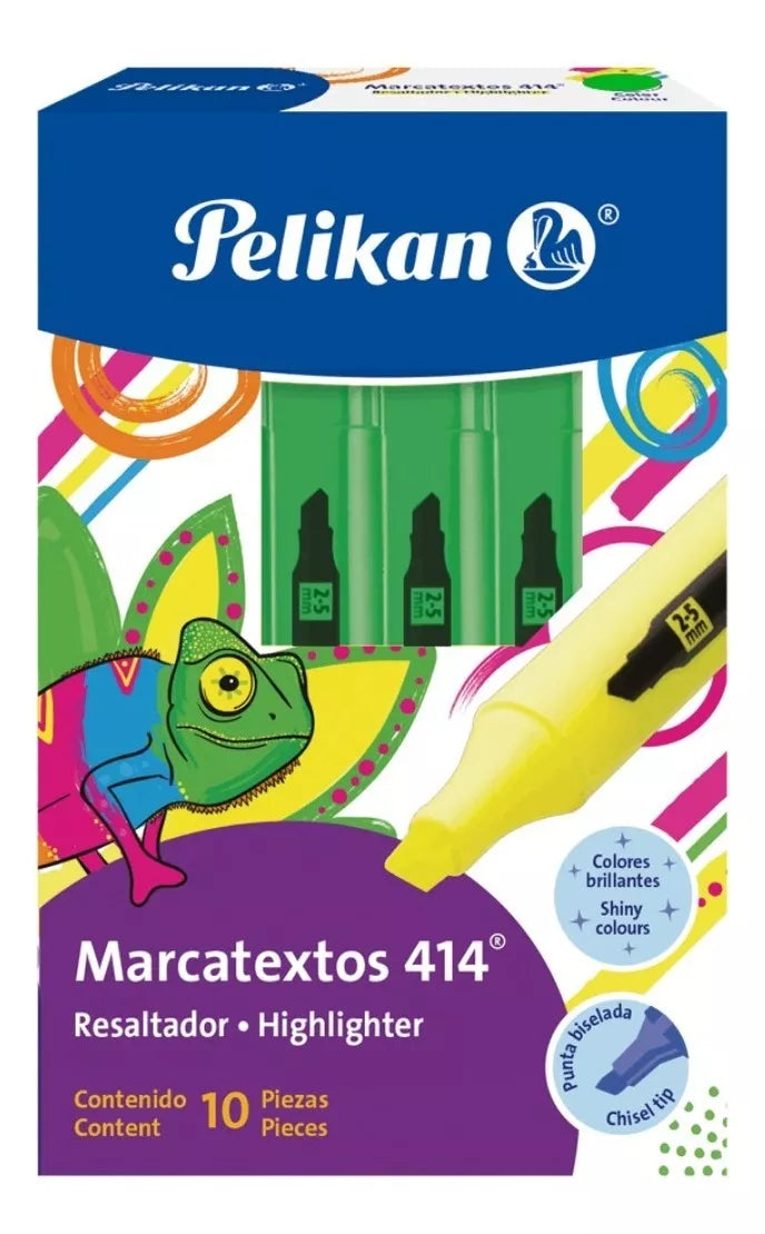 Marcatextos Marcador Triangular 414 Pelikan 10 Piezas Elige Color