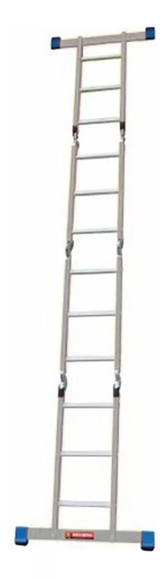 Escalera De Aluminio Multipropósito Peldaños 706633 Gris