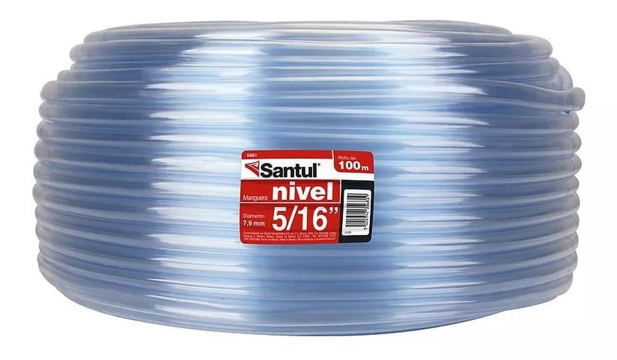 Manguera De Nivel 5/16 Santul Transparente Rollo 100m 5681