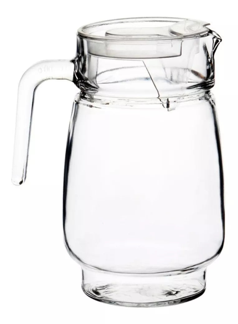 Jarra Vidrio Grande Tapa 1.5 Litros jarras Agua Verona