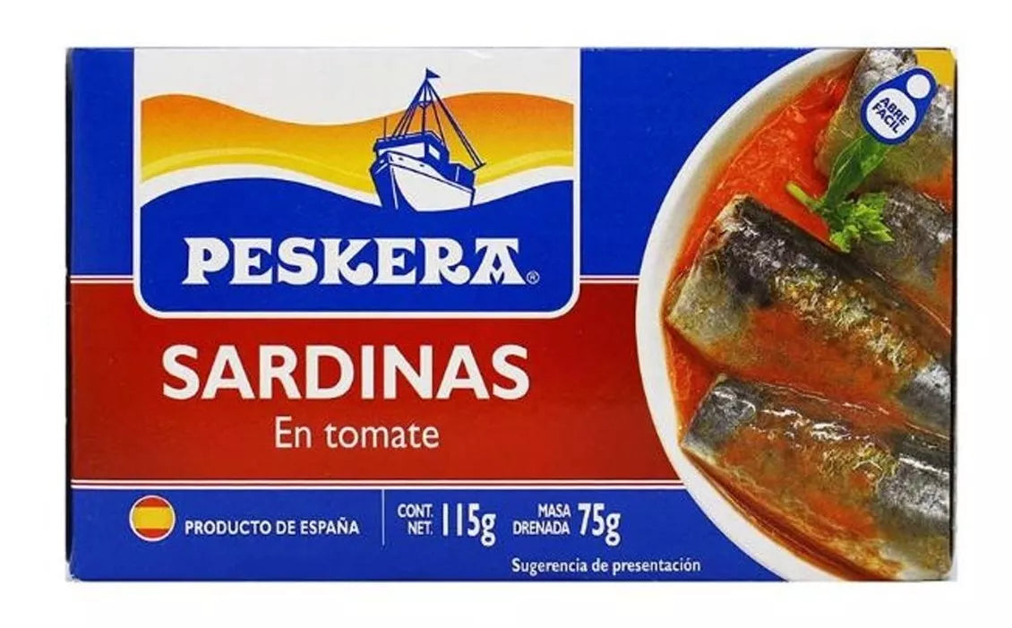 Sardinas En Tomate Peskera Lata 115g
