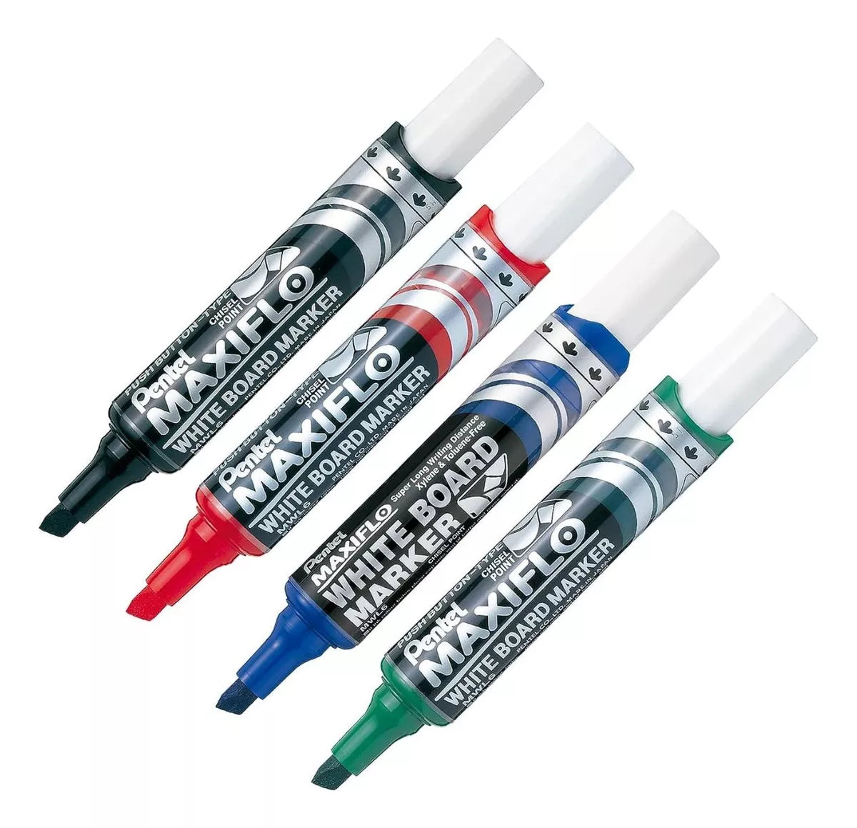 4 Marcadores Pizarron Blanco Pentel Maxifilo