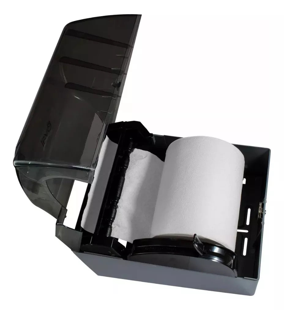 Set 3 Despachador Toalla Rollo Oval Uso Rudo Color Negro