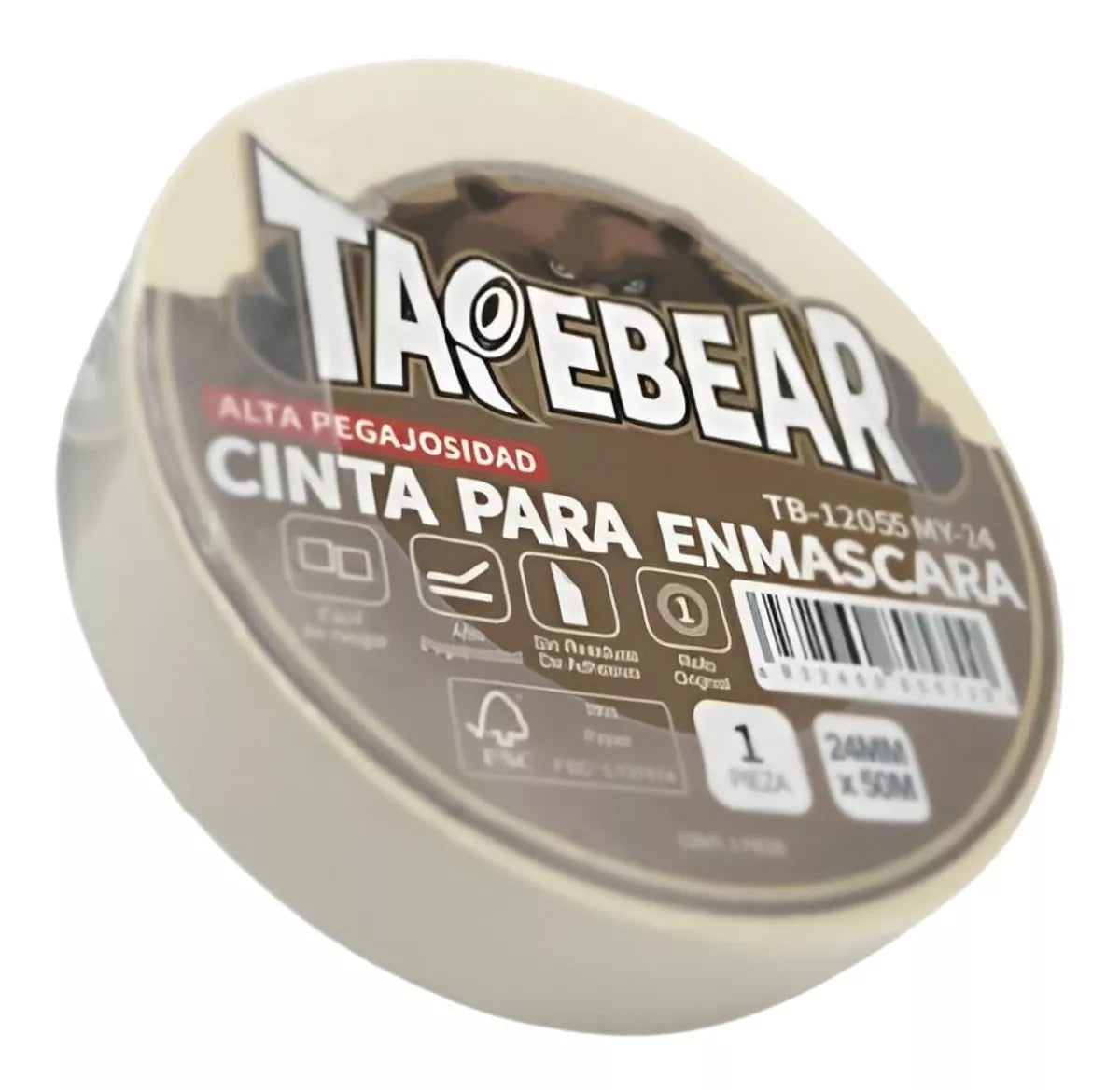 Cinta Enmascarar Adhes Masking Tape Beige 24mm X 50m