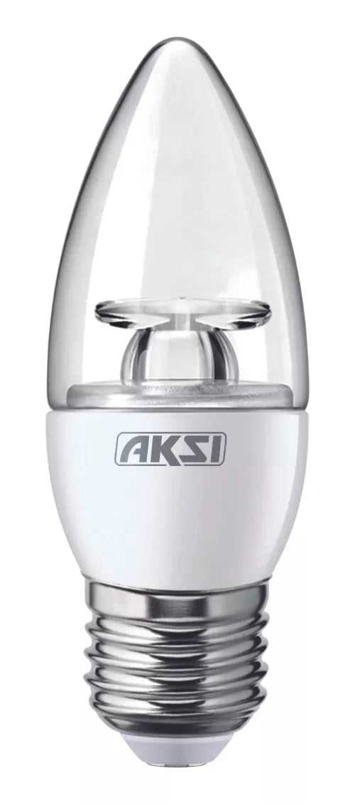 Pack De 10 Focos Vela Led Aksi 4w Luz Cálida Base E27