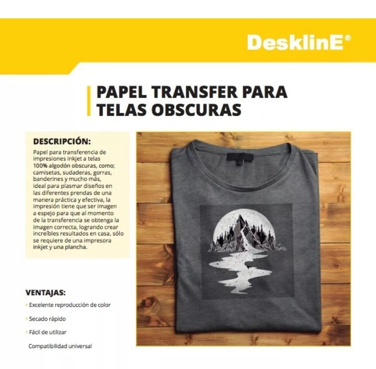 2 Pack Papel Transfer Telas Obscuras 10 Hojas Tr305
