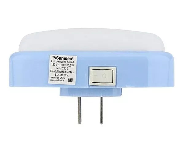 Lampara De Pared Luz Led Sanelec Forma Nube Azul Claro 2130