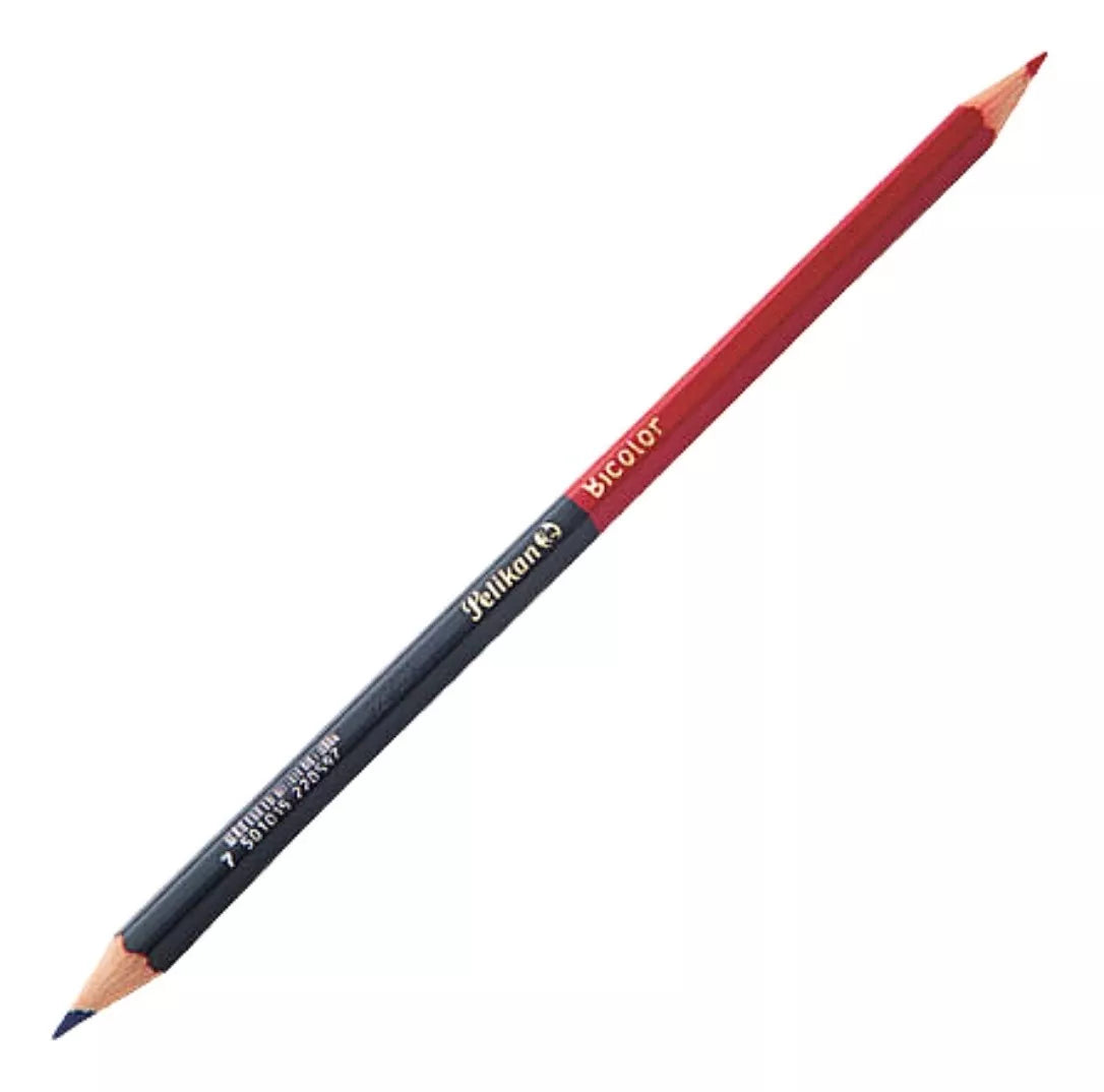 Lápices Duo Bicolor Azul Oscuro Rojo Carmín Pelikan 4 Piezas