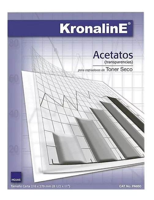 Acetatos Copiadora Toner Seco Carta 25pzs Kronaline Pa656