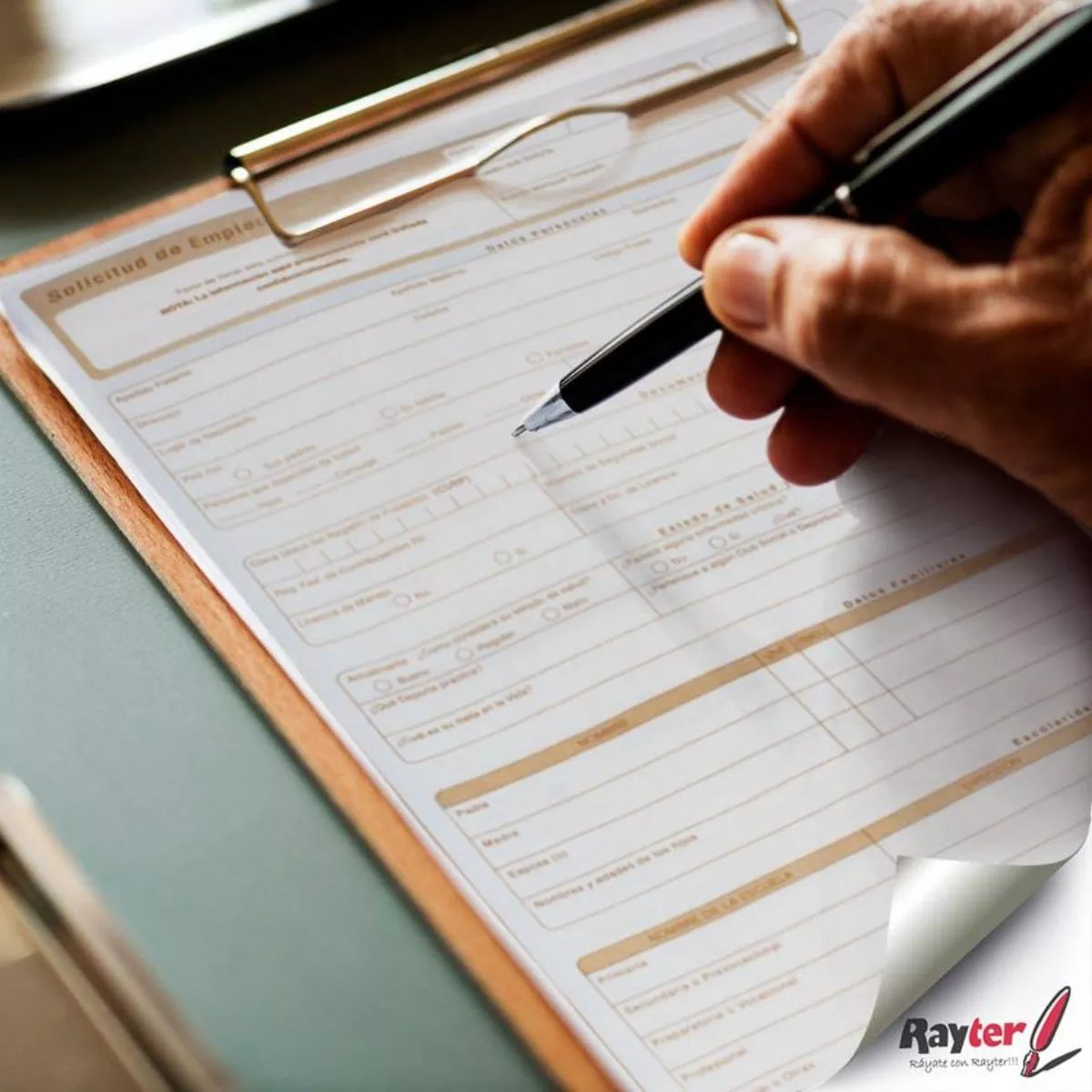 5 Blocks Solicitud Empleo Rayter Ahuesado C/25 Hojas C/u