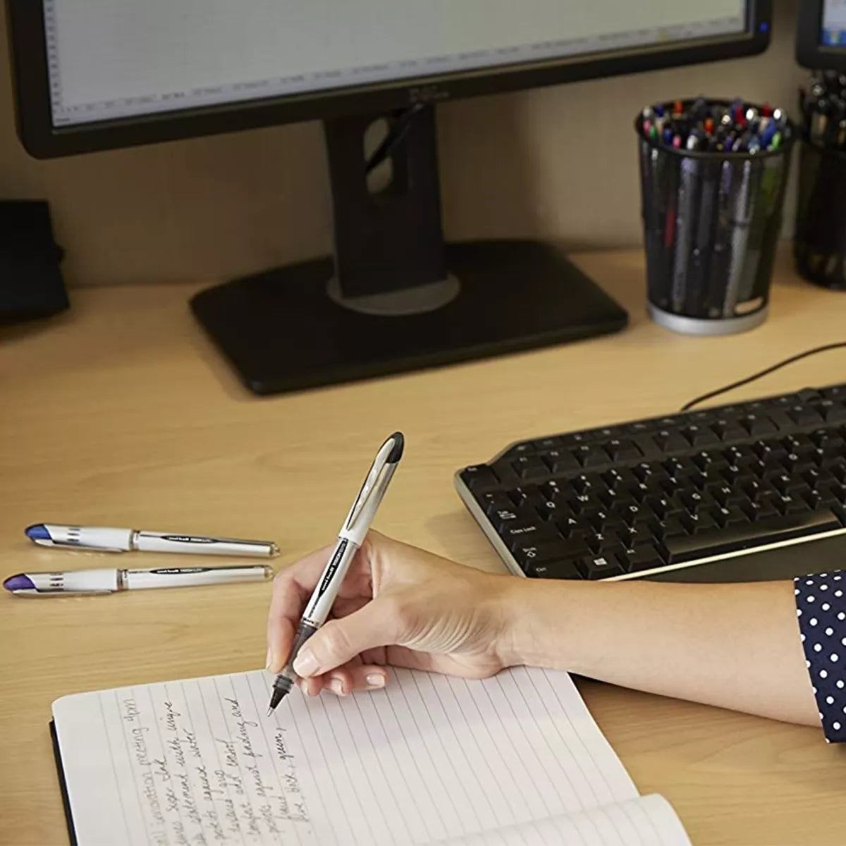 Bolígrafo Roller Vision Elite Fino Ub-200 Negro Tj/1 Oferta