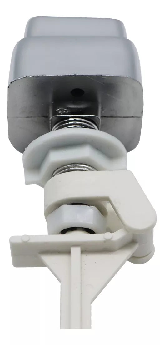 Boton Lateral Cuadrado Meer Palanca Descarga Wc Plateado