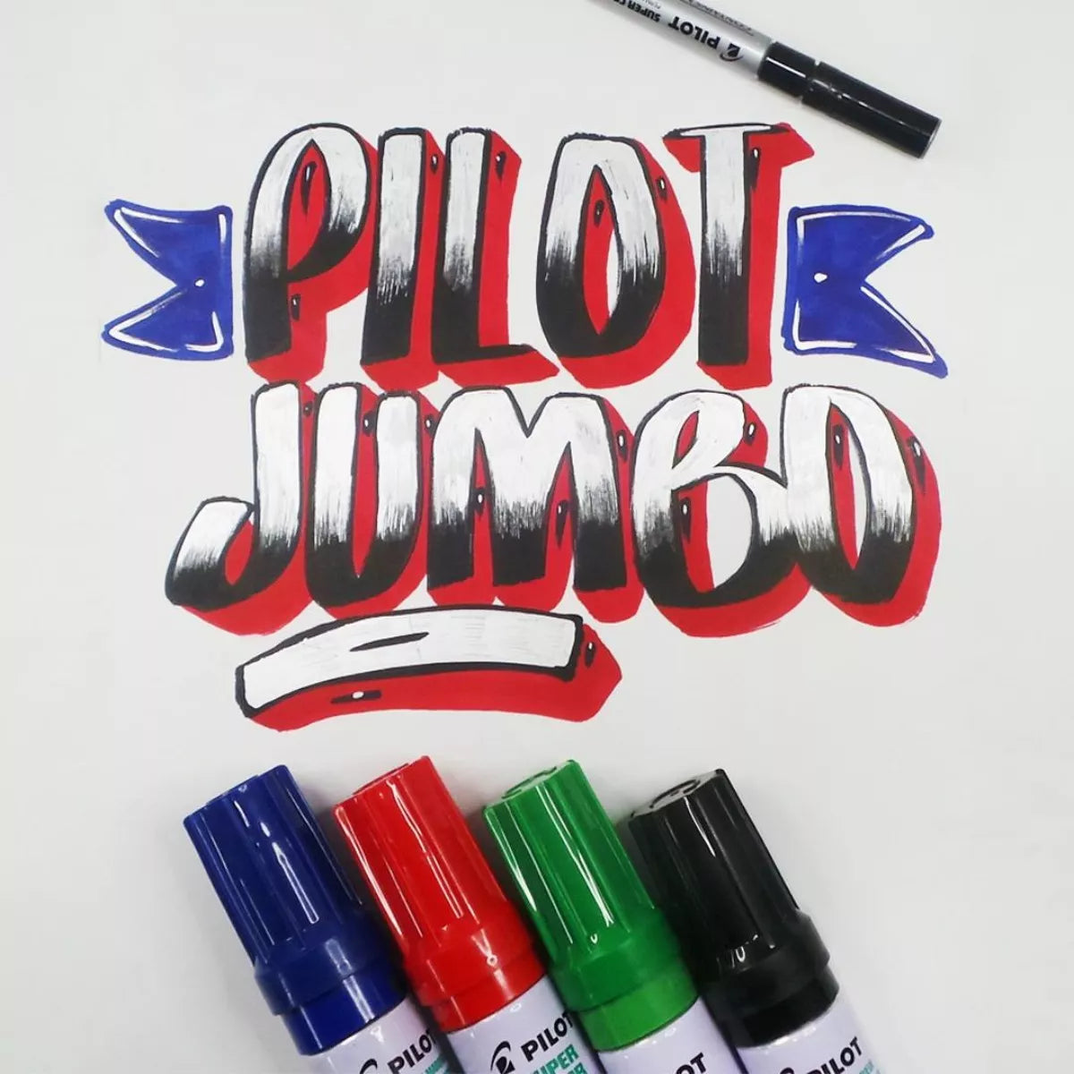 4 Marcadores Plumones Jumbo Pilot Super Colors Recargable