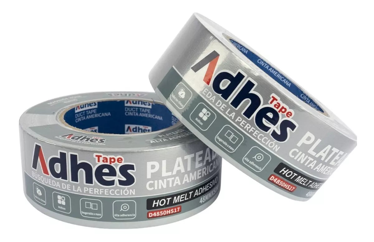 Cinta Americana Adhesiva Adhes Plata 50m Espesor 170