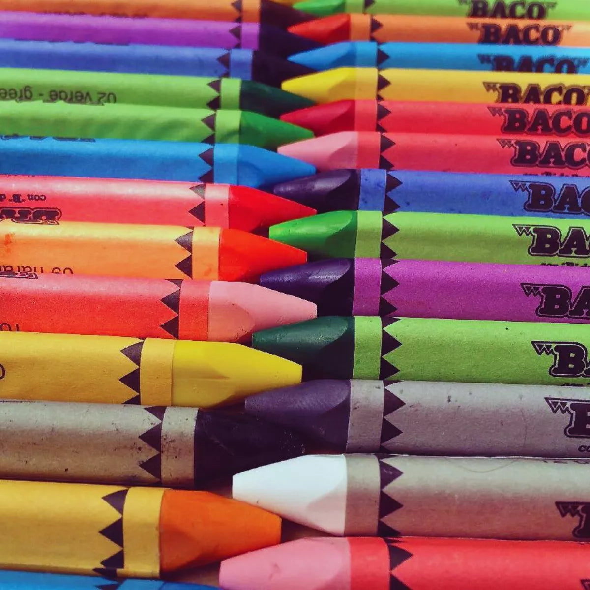 24 Crayones Jumbo Triangular Baco Escolares Dibujo Colorear