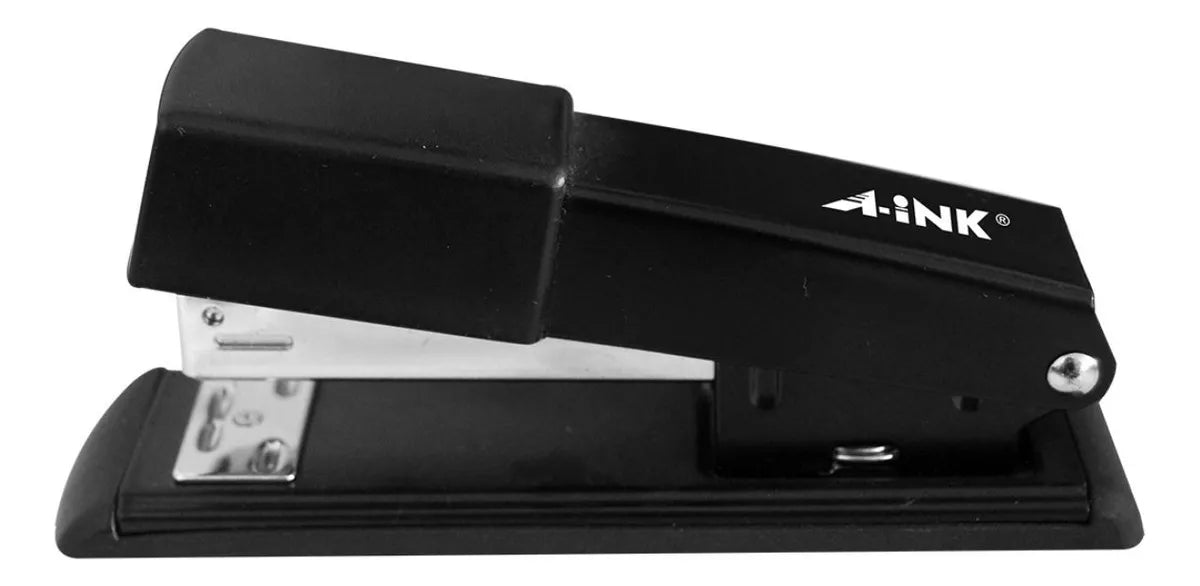 Engrapadora Media Tira A-ink Metalica Negra Oficina Escuela