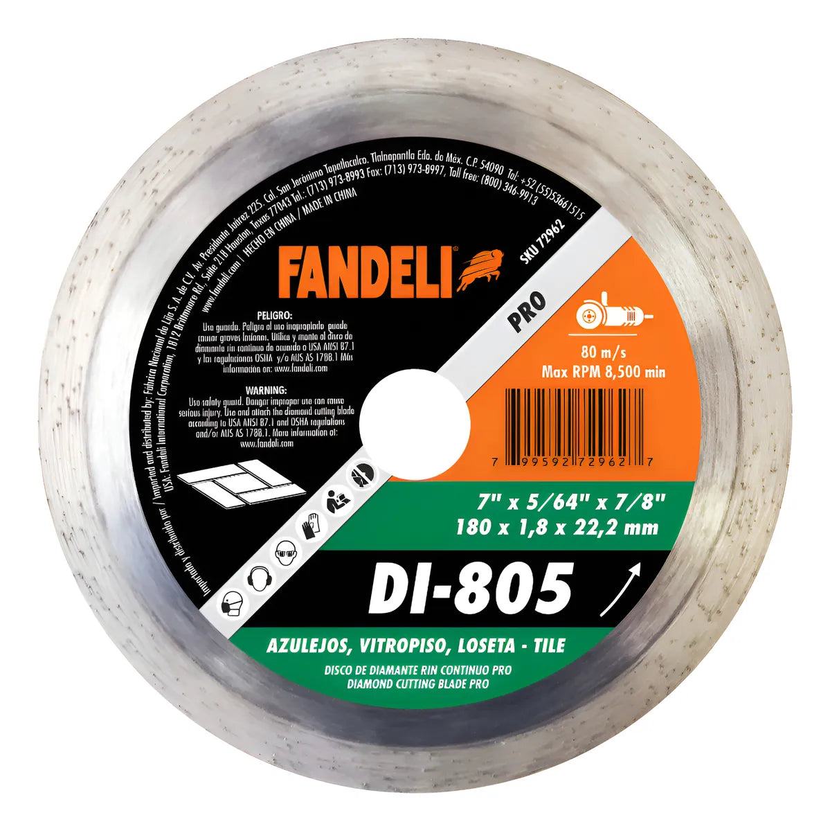 Fandeli Disco DIAMANTE Rin Continuo PRO 7" pulgadas