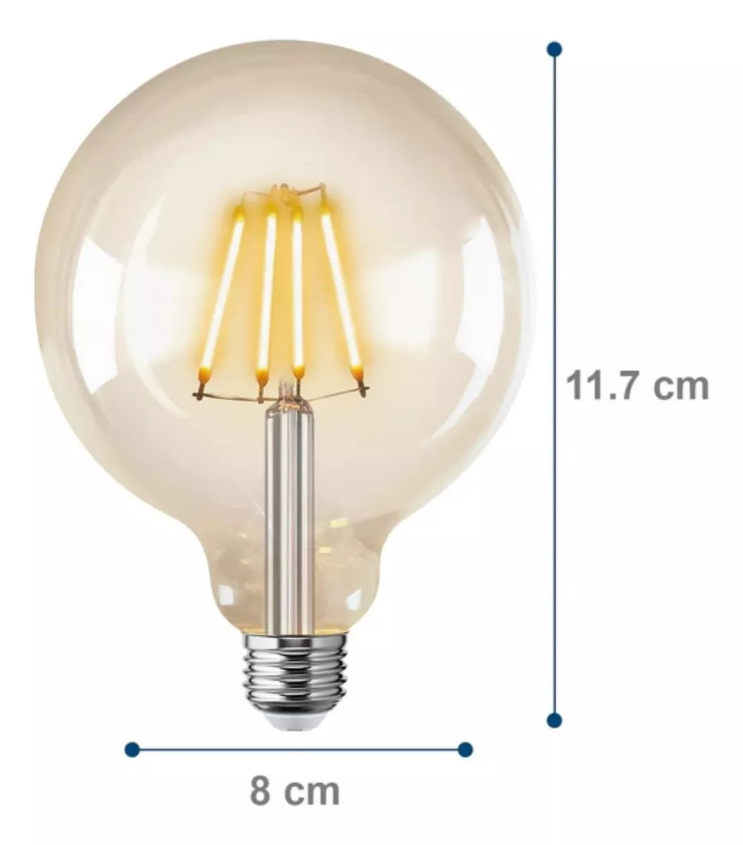 Foco LED Vintage Aksi Tipo Globo 4w Dimeable Base E27