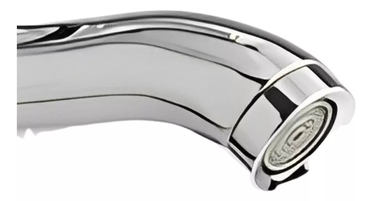 Llave Lavabo Mezclador Monomando Hidroflud Alta Cromado 30cm