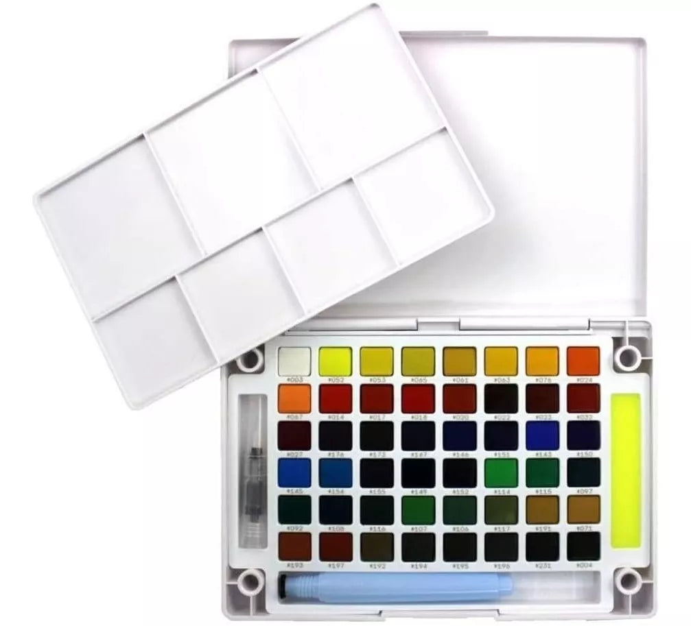 Estuche Portátil 48 Acuarelas Sakura Koi Sketch Box + Pincel
