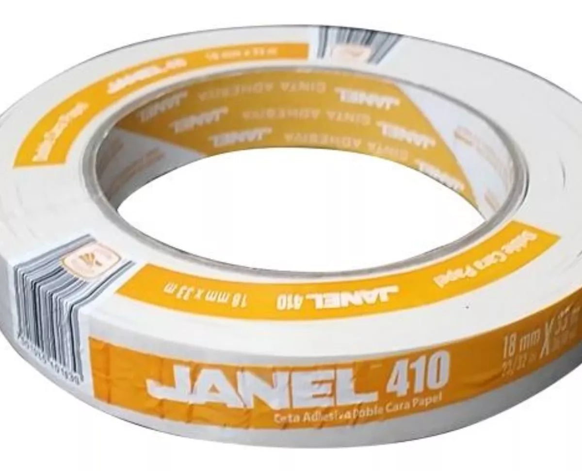 Cinta Doble Cara Janel Adhesiva 410 Papel 18mmx33m