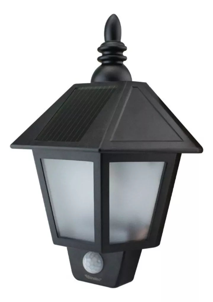 Lampara Farol Solar Pared Sanelec Luz Led Blanca/amarilla