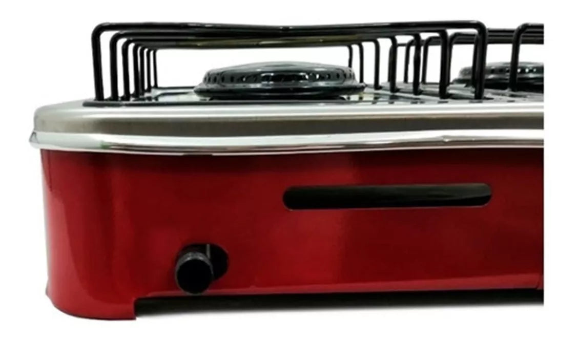 Estufa De Mesa Aksi 4 Quemadores Blanco Acero Inoxidable Color Blanco