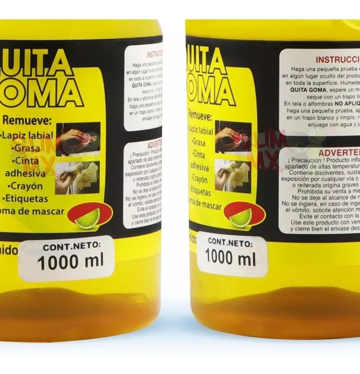 Quita Goma Poder Cítrico Liquido Grasa Etiquetas Crayon 1 Lt