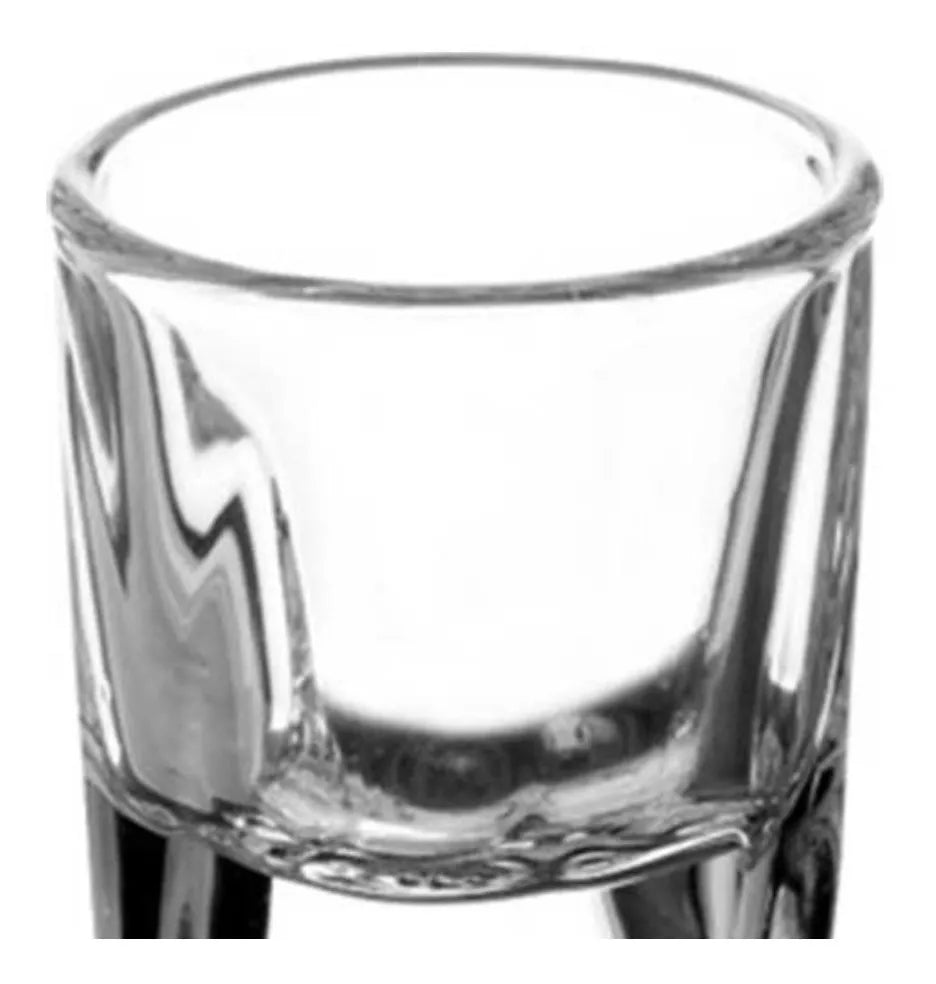 6 Pack Vaso Mini Tequilero Cuadrado Shot Mezcal Vidrio