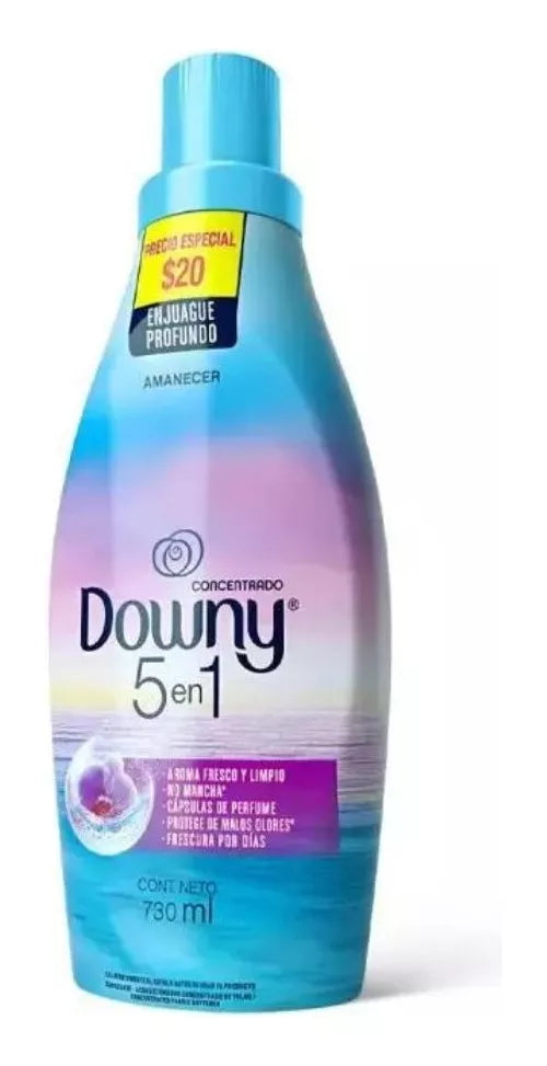 Suavizante De Telas Downy 730 Ml 5 En 1 Aroma Amanecer