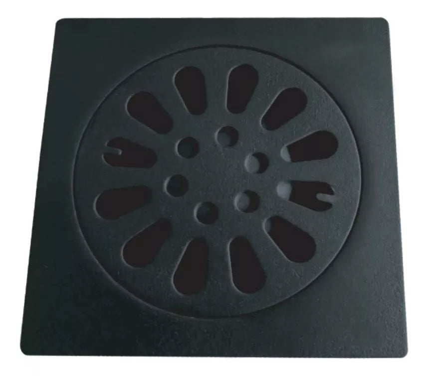 Coladera Resumidero Cuadrada 4'' Meer Color Negro Mate