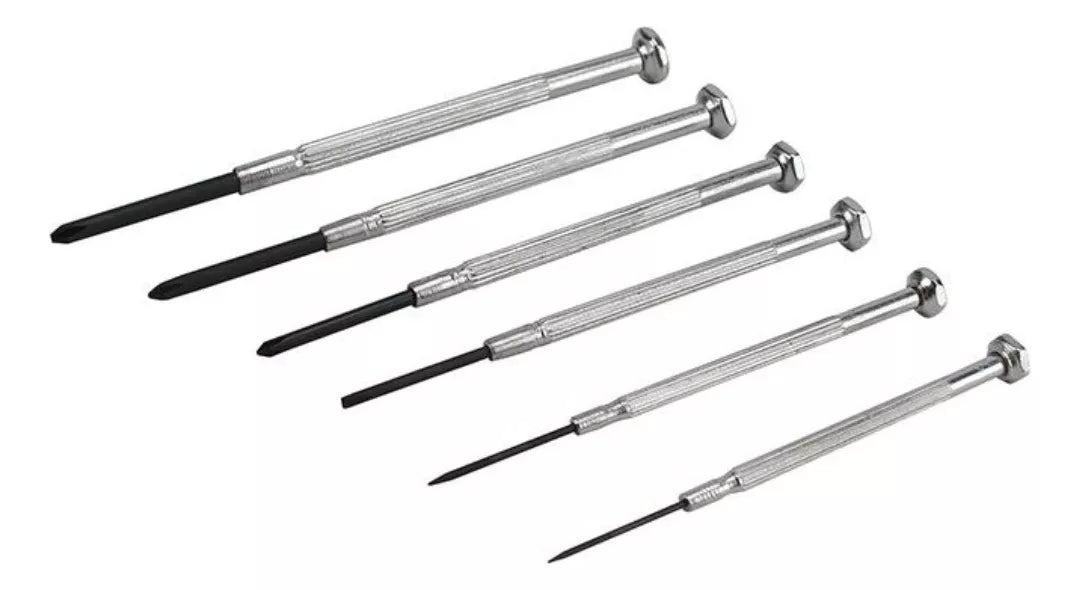 Juego 6 Desarmadores Joyero Santul Mango Metálico